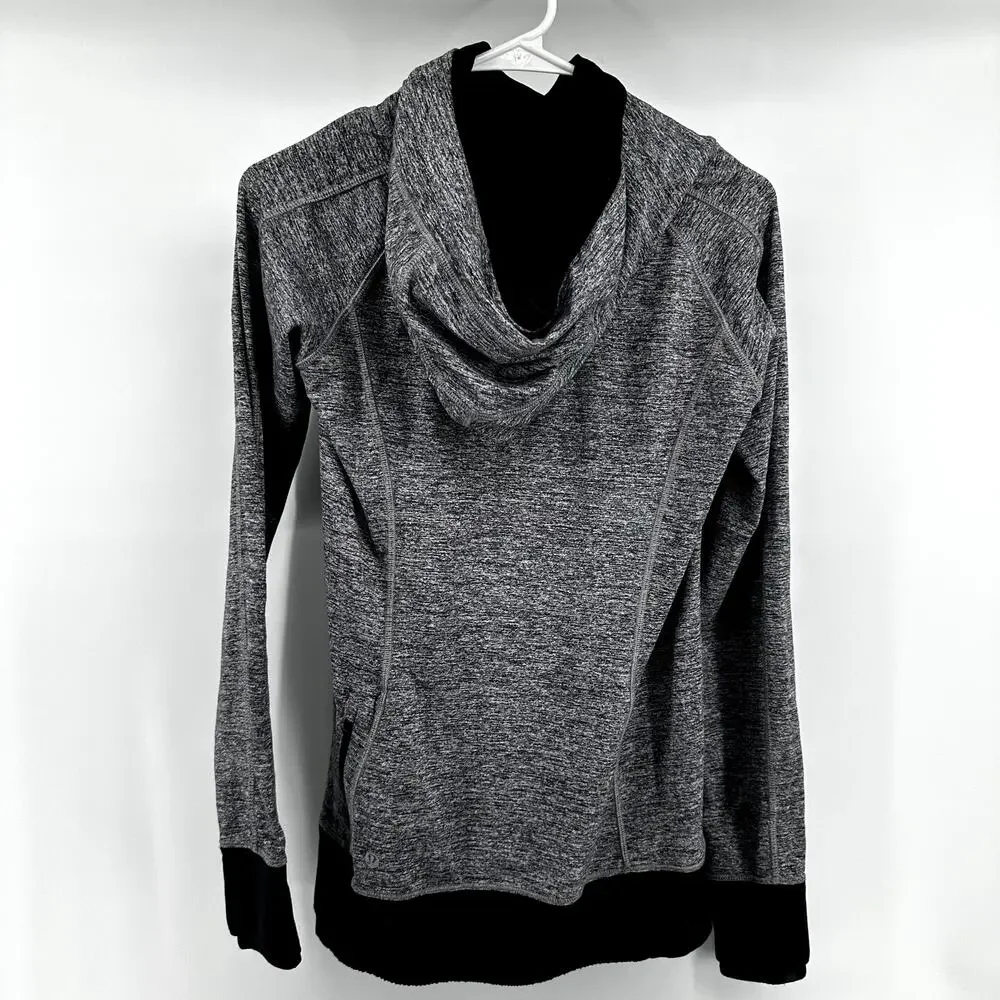 Lululemon Think Fast Hoodie Space Dye Camo Black Dark Slate Black Rulu 6